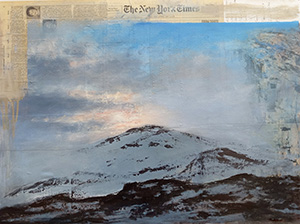 Image of the painting Old News: Snow on Kilimanjaro.by Adam Straus.